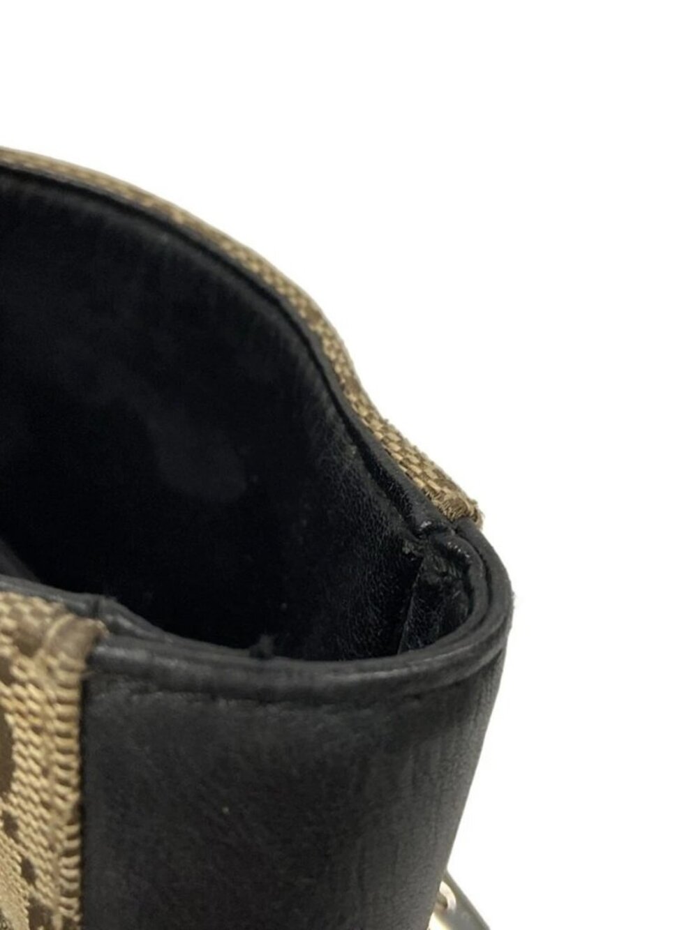 GUCCI GG 13748 Beige Black Jacquard Leather - Shoulder Bag - Picture 11 of 15